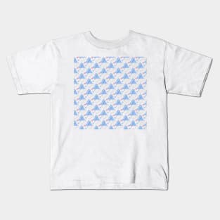 Subtle graphic pattern with grey and blue Kids T-Shirt